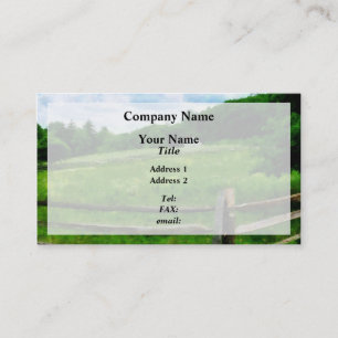 Field Near Weathered Barn Business Card