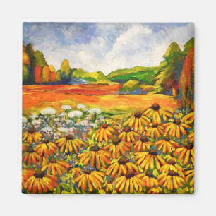 Field of Black Eyed Susan Magnet