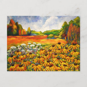Field of Black Eyed Susan Postcard