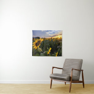 Field of Blooming Sunflowers Tapestry
