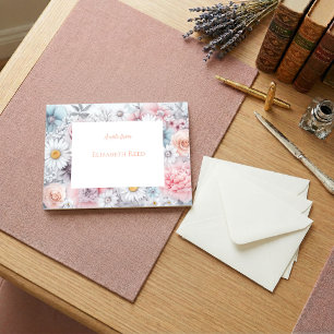 Field of Blooms Elegant Colorful Folded Note Card
