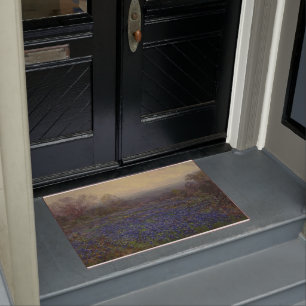 Field of Bluebonnet Flowers (Rural Landscape) Doormat