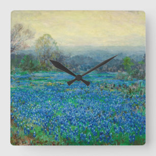 Field of Bluebonnets, 1918-1920 by Julian Onderdon Square Wall Clock