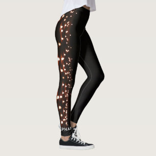 Field of Candles Custom, Name, Modern Yoga Leggings