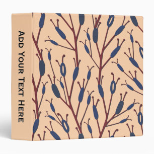 Field of Cat Tails against a Peach Background Binder
