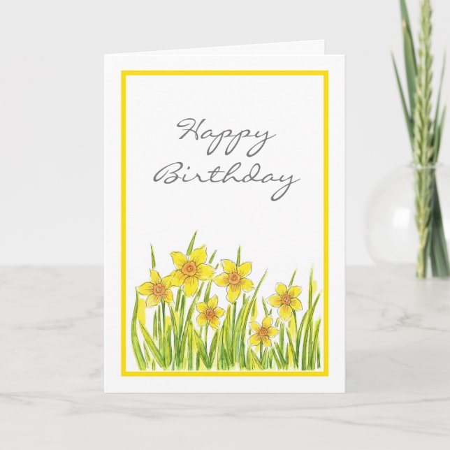 Field of Daffodils Card (Front)