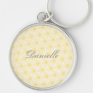 Field of Daisies Keychain, Yellow Flowers Keychain