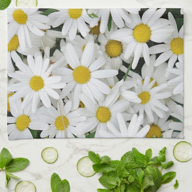 Field of Daisies Kitchen Towel (Folded)
