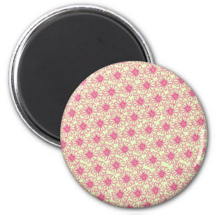 Field of Daisies Magnet, Pink Flowers Magnet