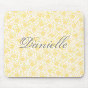 Field of Daisies Mousepad, Yellow Flowers Mouse Pad
