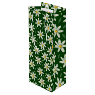 Field of daisies wine gift bag