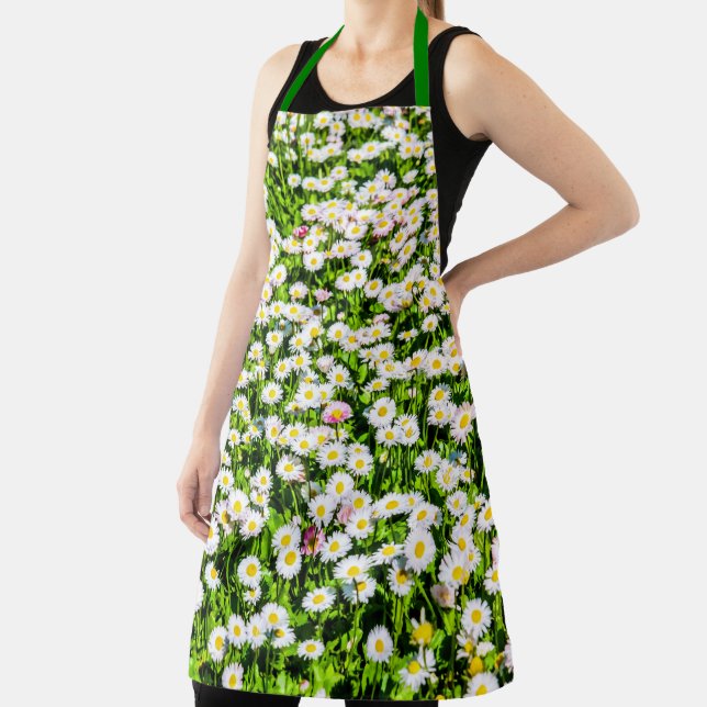 Field Of Daisy Flowers beautiful and funny Apron (Insitu)