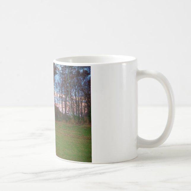 Field of Deer & a Pink SunSet Coffee Mug (Right)