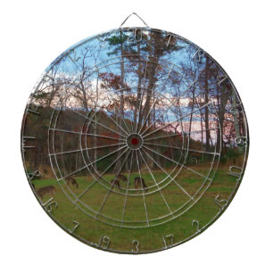 Field of Deer & a Pink SunSet Dartboard