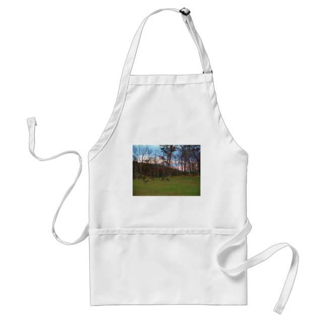 Field of Deer & a Pink SunSet Standard Apron (Front)