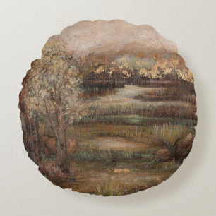 Field of Dreams I Round Pillow