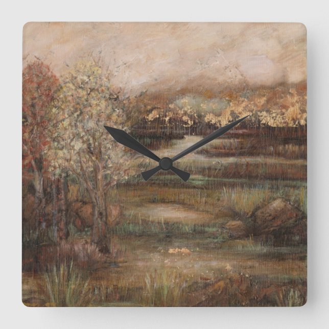 Field of Dreams I Square Wall Clock (Front)