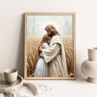 Field of Faith, Christian Painting, Jesus Hugging