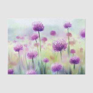 Field of Flowers-Allium, (B) Watercolor  Tissue Paper