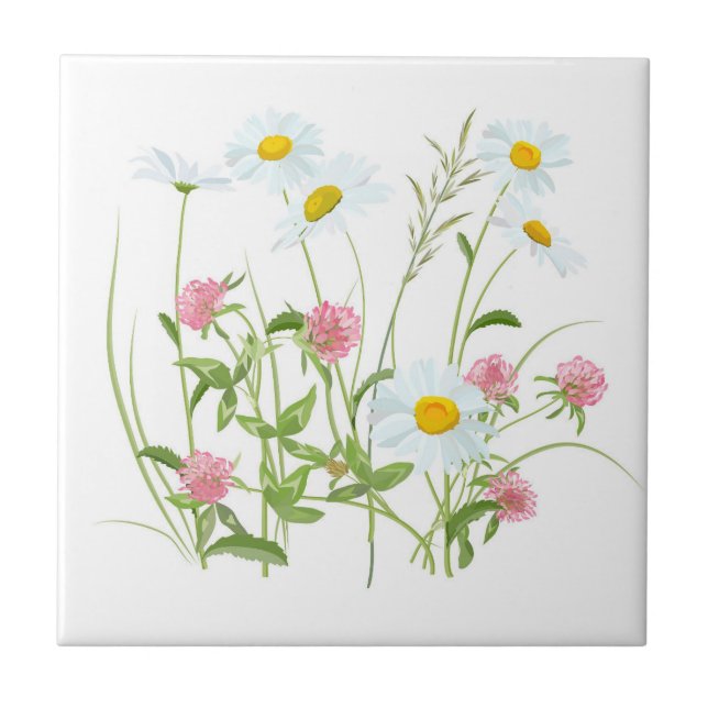 Field of Flowers | Custom Ceramic Tile (Front)