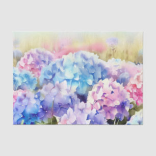 Field of Flowers-Hydrangea (C) Watercolor  Tissue Paper