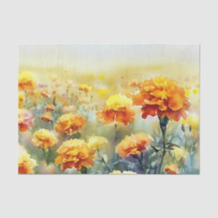 Field of Flowers-Marigold (B) Watercolor  Tissue Paper