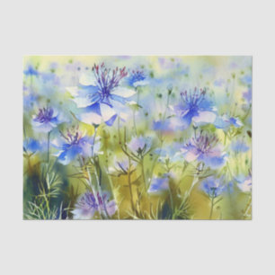 Field of Flowers-Nigella (D) Watercolor Tissue Paper