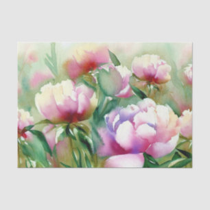 Field of Flowers-Peony (A) Watercolor  Tissue Paper