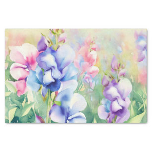 Field of Flowers-Sweet Pea (B) Watercolor  Tissue Paper