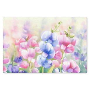 Field of Flowers-Sweet Pea (C) Watercolor  Tissue Paper