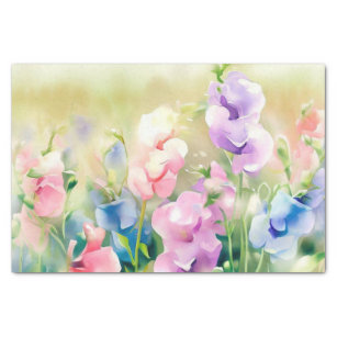 Field of Flowers-Sweet Pea (D) Watercolor  Tissue Paper