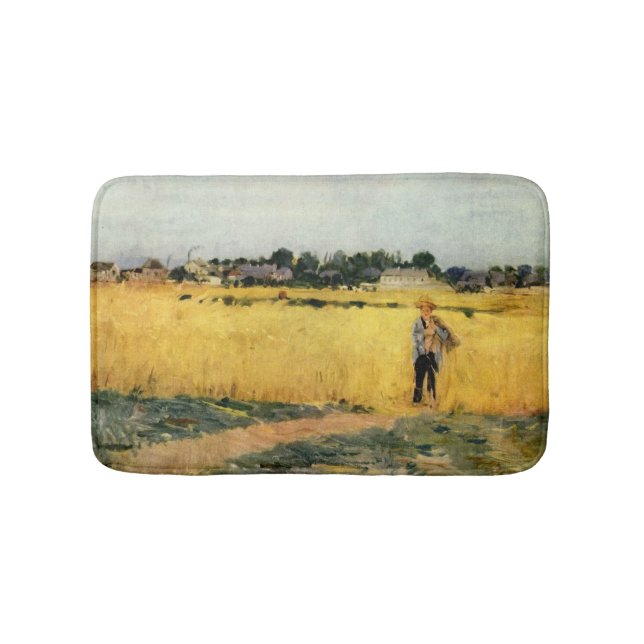 Field of Grain (by Berthe Morisot) Bath Mat (Front)