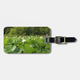 Field of Lotus Flowers Summer Garden Luggage Tag