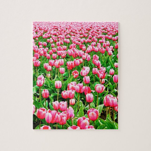 Field of Pink Tulips Jigsaw Puzzle (Vertical)
