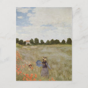 Field of Poppies Claude Monet Postcard