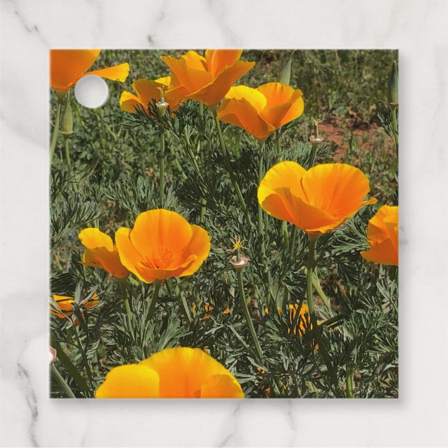 Field of Poppies Favour Tags (Front)