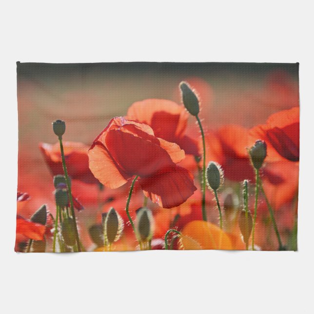 Field of Poppies. Kitchen Towel (Horizontal)