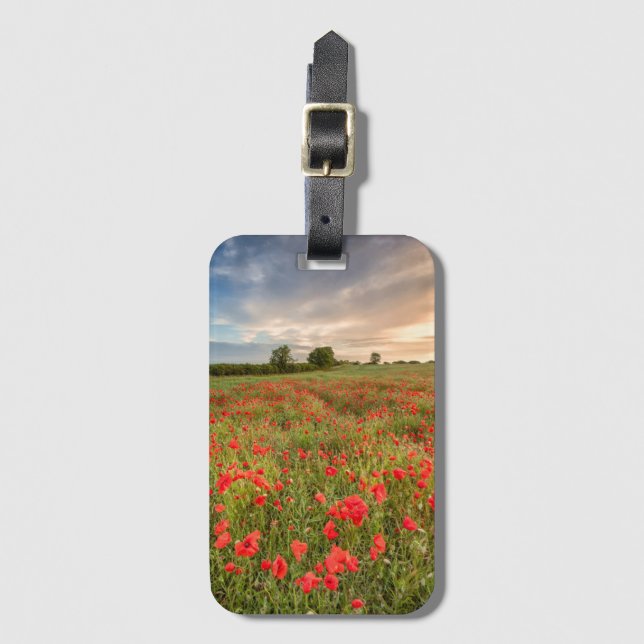 Field of Poppies Luggage Tag (Front Vertical)