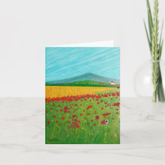 Field of Poppies Note Card