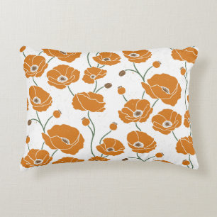 Field of Poppies orange Accent Pillow
