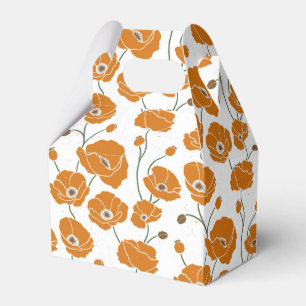 Field of Poppies orange Favor Box