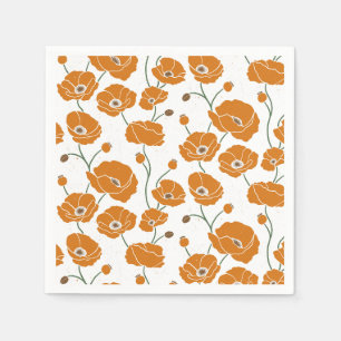 Field of Poppies orange Napkin