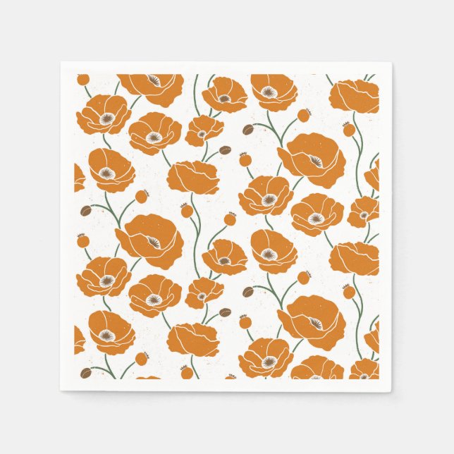 Field of Poppies orange Napkin (Front)