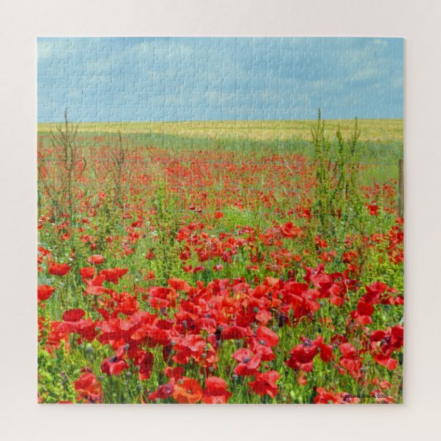 Field Of Poppies Puzzle (Vertical)