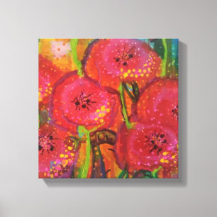 Field of Poppies Wrapped Canvas Print