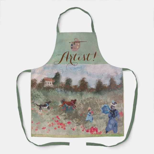 field of poppys  apron (Front)
