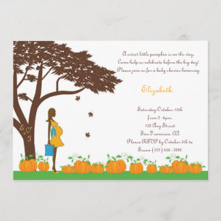 Field of Pumpkins Boy Baby Shower Invitations