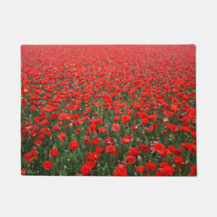 Field of Red Poppies Doormat