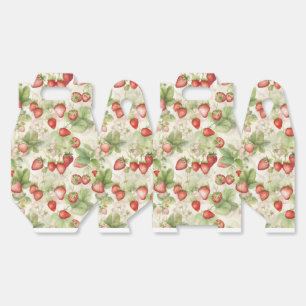 field of ripe, red strawberries favor box