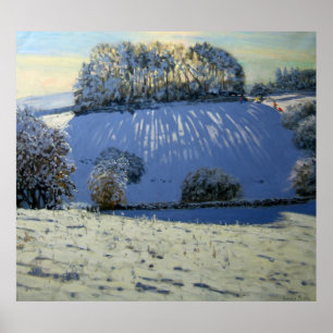 Field of shadows near Youlgrave Derbyshire Poster